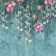 Here are only the best pink phone wallpapers. Trailing Orchid Wallpaper Teal Pink W7334 01 Osborne Little Folium Wallpapers Collection