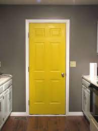 Even a designer's project can suffer from perfection paralysis. Painting Kitchen Doors A Different Color Would You Do It Yellow Bathrooms Yellow Laundry Rooms Yellow Closet