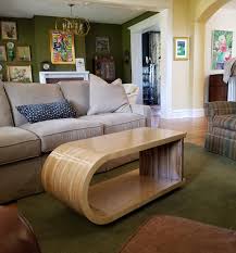 The 45 wiggle coffee table is a perfect complement to a loveseat or sofa with a chaise. My Wife Wanted A New Coffee Table For Our Den Baltic Birch Plywood With Zebrawood Support Woodworking