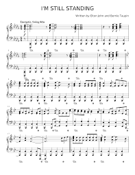 Elton john performs i'm still standing during one world: I M Still Standing Elton John Sheet Music For Piano Solo Musescore Com