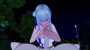 My next Life as a Villainess （FUTA）Maria Campbell X Re:Zero Emilia (3D  Hentai)