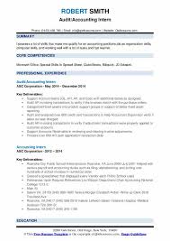 Accounting Intern Resume Samples Qwikresume