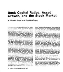 The bank's index of the. Pdf Bank Capital Ratios Asset Growth And The Stock Market