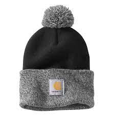 Carhartt Women S Ofa Black Acrylic Lookout Hat 102240 001 The Home Depot Carhartt Women Carhartt Pom Pom Hat