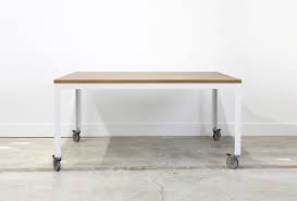 Our transitional dining tables create a fresh, modern and timeless effect. 10 Easy Pieces Dining Tables On Wheels Remodelista