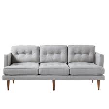 Shop west elm at chairish, home of the best vintage and used furniture, decor and art. Peggy Mid Century Sofa 79 5 Sofa Heathered Crosshatch Feather Gray Decorist