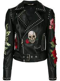 Philipp Plein Carole Guado Biker Jacket Custom Leather Jackets Diy Leather Jacket Denim Jacket Women