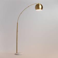 Brass Arc And White Marble Hayden Floor Lamp By World Market In 2021 Curved Floor Lamp Gold Floor Lamp Arc Floor Lamps Floor lamp for living room, led modern montage floor light, standing tall pole.