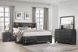 Platform beds that have storage potential; Storage King Bed Glossy Black Contemporary Global Furniture Jordyn Jordyn Kb Bed