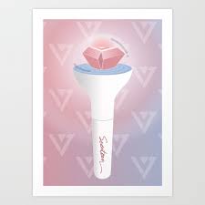 Kpop Seventeen Carat Lightstick Caratbong Art Print By Leixarts Society6