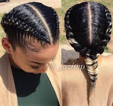 The french braid is a beautiful type of braid this french braid is suitable for all hair types and lifestyles, just make sure your hair is long enough. Useful 19 Two French Braids Black Hairstyles New Natural Hairstyles Natural Hair Styles Two Braid Hairstyles Cool Braid Hairstyles