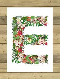 Buy lolprint e alphabet letter name greeting card for rs.299 online. Name Initial Letter Print Nursery Letter Wall Art Alphabet Print Alphabet Botanical Name Art Letter E Picture F Letter Wall Art Nursery Letters Picture Letters