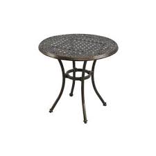 Hampton Bay Niles Park 30 In Round Cast Top Patio Bistro Table Alh16115k01 Bistro Table Outdoor Outdoor Patio Decor Bistro Table