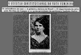Os 83 anos da conquista do voto feminino no brasil serão comemorados hoje(24). Em 1932 A Mulher Brasileira Conquistou O Direito Ao Voto Migalhas