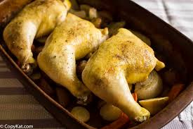 So, if your chicken weighs 4 pounds, cook it for about 1 hour and 20 minutes. Easy Baked Chicken Leg Quarters With Vegetables Copykat Recipes