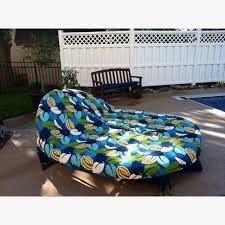 Diy Orbit Lounger Recovered With Outdoor Fabric Gunna Have To Get Cushions Custom Made Outdoor Fabric Lounger Patio Furniture