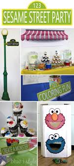 Baby sesame street elmo birthday party invitations w photo Sesame Street Birthday Party Ideas Blue I Style