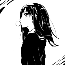 Aesthetic Black And White Anime Profile Picture Cardigan Earrings Face Idolmaster Idolmastercinderellagirls Jewelry Longhair Lookingback Monochrome Anime Monochrome Manga Girl Anime Art Girl