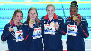 In medley relay events, swimmers will cover the four swimming styles in the following order. U S Women Set World Record In 4x100m Medley Relay At Swimming World Championships Eurosport