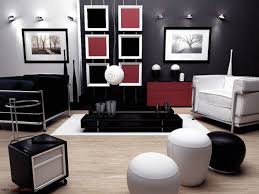 Beautiful modern decor black and white wall with red sofas can be applied on the grey carpet it also has polka white cushion on the. Post Modern Decorating Outstanding Diy Cheap Home Decorating Ideas Post Modern Style Im Black Living Room Decor Living Room Red Black And Red Living Room