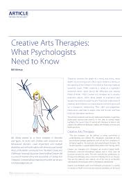 There are two ways that these training programs can demonstrate that they meet these standards. Pdf Creative Arts Therapies What Psychologists Need To Know