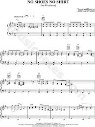 No shoes, no shirt, no problems is the sixth studio album by american country music singer kenny chesney. Kenny Chesney No Shoes No Shirt Sheet Music In G Major Transposable Download Print Sku Mn0069799