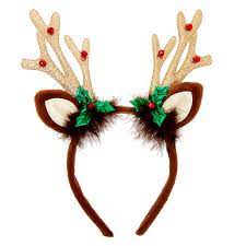 Reindeer Antlers Headband Brown Antler Headband Glitter Headbands Reindeer Antlers