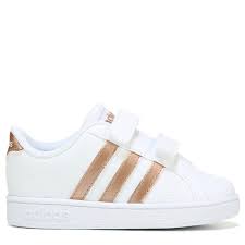 adidas kids baseline sneaker toddler shoes white rose gold