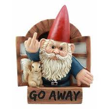 Garden gnomes etc, mentor, oh. Hi Line Gift Ltd Gnome Holding Go Away Garden Sign Reviews Wayfair Gnome Statues Whimsical Decor Frame Wall Decor