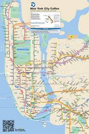 The Best Coffee In Nyc By Subway Stop New York City Map Nyc Map Map Of New York