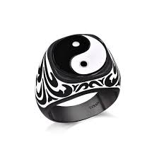 Black And Silver Mens Ring Yin Yang Ring Mens Ring Signet Ring Men Silver Signet Ring Etsy Rings For Men Cool Rings For Men Signet Ring Men