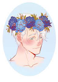 Start off doing a normal loop. Victuuri Flower Crowns As Stickers And More On Redbubble Instagram Crown Drawing Flower Crown Drawing Anime Flower