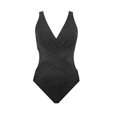 Pour les poitrines généreuses, choisissez les maillots bien. Maillot De Bain Gainant Une Piece Sans Armatures Noir Miraclesuit Lemon Curve
