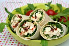 Recette De Wraps Au Poulet Sauce Moutarde Tomates Sechees Et Feta Recette Recette Wrap Poulet Sauce Moutarde Recettes De Cuisine