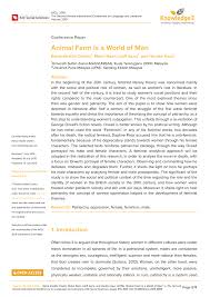Pdf Animal Farm Is A World Of Man