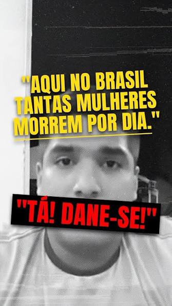 Para André Fernandes, dane-se quantas mulheres morrem por dia. A misoginia e o machismo estão em seu discurso desde sempre., André Fernandes não mudou., Mulher não vota em André., #MulherNãoVotaAndré ...