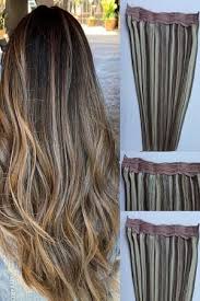Our clip in hair toppers offers women unique solutions for thinning crown women or other stages of hair loss. 18 20 One Piece Human Hair Extensions Halo Style With An Adjustable Invisible Wire Fishing String 4 613 Dark Brown Mixed With Platinum Blonde Hair Faux You