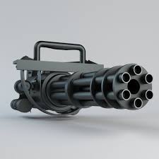 3d Model Minigun C4d Obj 3ds Fbx Ma Lwo 95054