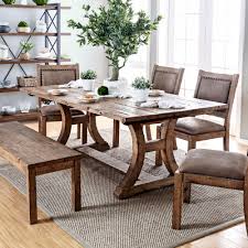 Handcrafted in cedar, pine aspen, hickory log and barnwood.you are sure to find just the right table for your log home or cabin. Furniture Of America Sail Rustic Pine Solid Wood Dining Table Overstock 11149919
