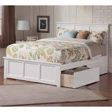 We love this simple to build storage bed! Leo Lacey Urban Queen Storage Platform Bed In White From Leo Lacey Accuweather Shop