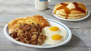 A hearty portion of tender sirloin steak tips* sautéed with grilled onions & mushrooms. Sirloin Tips Eggs Image Ihop Steak Tips Recipe Ihop Sirloin Tips Recipe Food