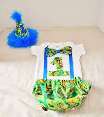 Rylo Ninja Turtles Cake Smash Outfit With Party Hat By Rylowear 38 00 Ninja Turtle Birthday Turtle Birthday Parties Ninja Turtle Theme Party
