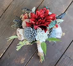 Wedding bouquet dusty blue & ivory bridal bouquet mixed with eucalyptus (large). Luxe Bouquets Curiousfloral