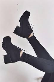 Black Booties With Brown Heel Shoes 98 At Asos Fr Wheretoget Shoe Boots Boots Black Ankle Boots