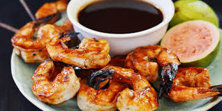 These lettuce wraps have a simple sauce that really is the key element that makes them so good. Grilled Shrimp With Rum Guava Glaze Andrew Zimmern