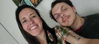 On the road so we don't have our Christmas socks but my PJs just happen to  be the right colors! ❤️❄️🎄And Jeremiah is color blind so he put