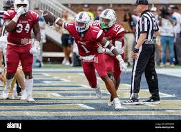 September 9, 2023: South Carolina State's Jaylen Evans (1) recovers a  fumble during the NCAA football game featuring the Georgia Tech Yellow  Jackets and the South Carolina State Bulldogs, played at Bobby