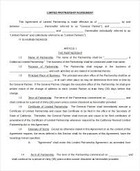 Limited Partnership Contract Template Contract Template General Partnership Limited Liability Partnership