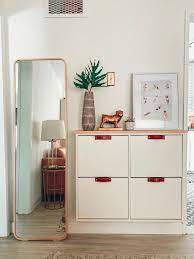 You will have room for plenty of shoes as each compartment has double rows. Stall Ikea Hack Small Space Solution In Our Living Room Blushing Bungalow