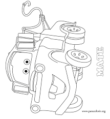 Cars Movie Tow Mater Coloring Page Coloring Pages Cars Coloring Pages Disney Coloring Pages